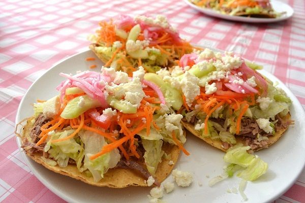 Tostada looks a lot like tacos.